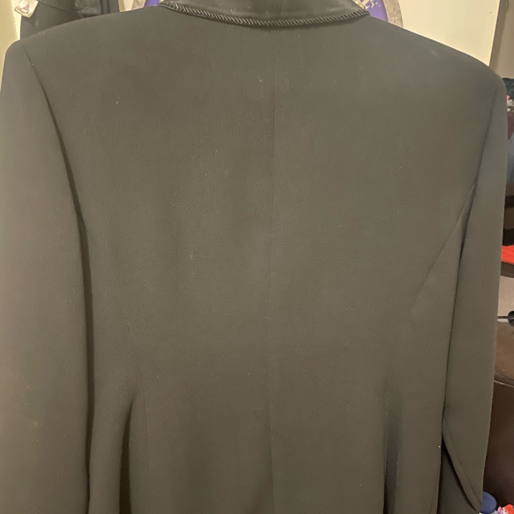 Women's formal jacket with satin collar, sequin trim, satin buttons and pockets! - Picture 3 of 3